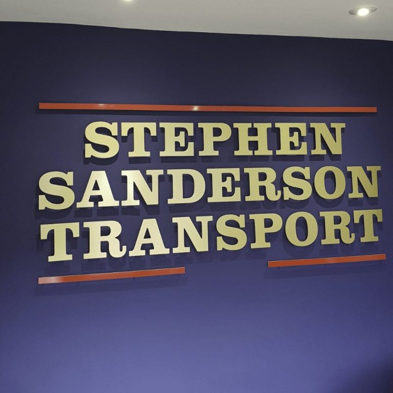 Stephen Sanderson Transport illuminated 3D signs