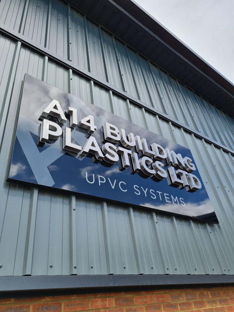 A14 Building Plastics signage