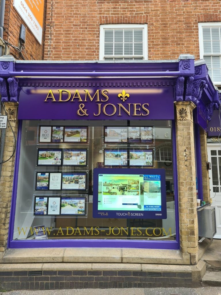 Adams and Jones signage