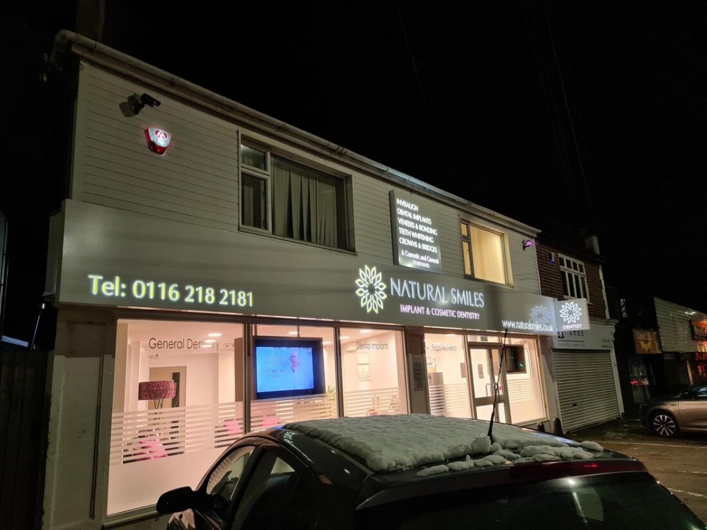 Natural Smiles illuminated sign