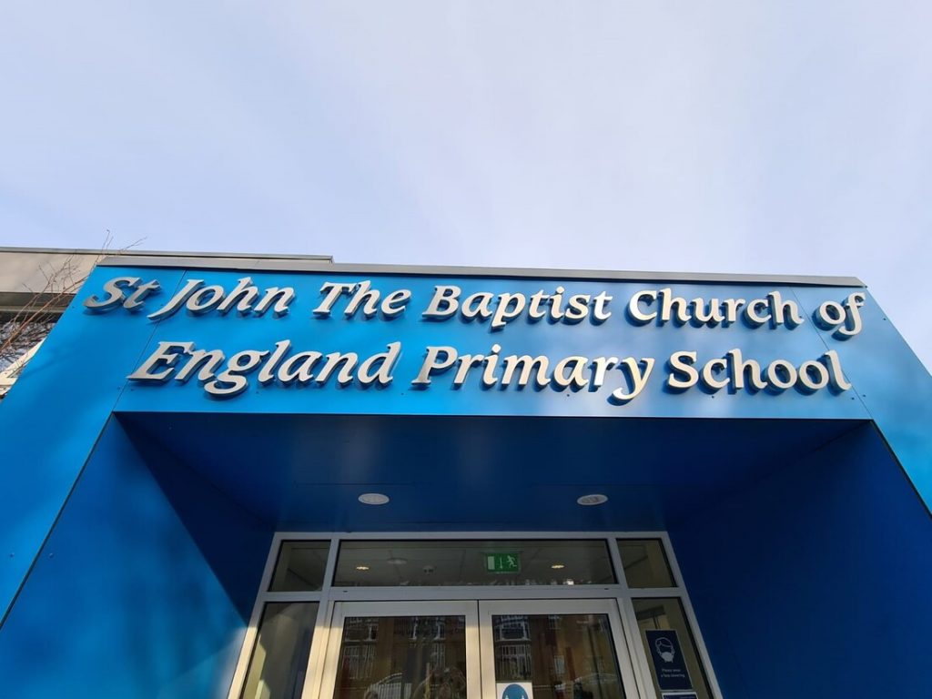 St John The Baptist School signage
