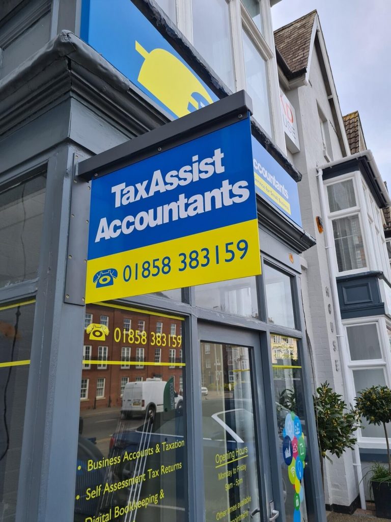 TaxAssist shop front signage