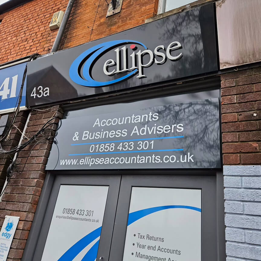 Ellipse Accountants dipond composite tray sign