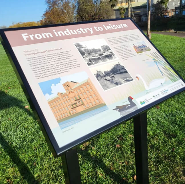 Wellingborough Council lecterns signs